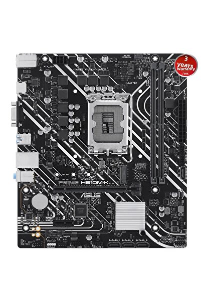 ASUS Prime H610M-K Intel Socket Lga1700 Ddr5 5600Mhz Matx Gaming (Gamer) Motherboard