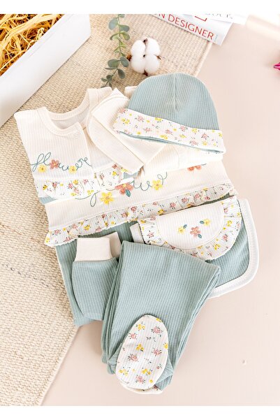 Babymod Floral Embroidered Frilly Cotton 10 Piece Baby Girl Hospital Outlet Baby Set