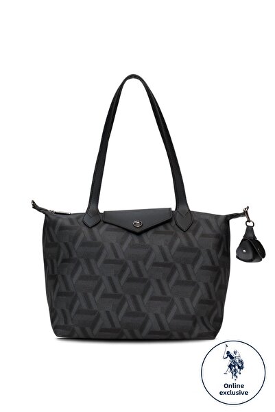 U.S. Polo Assn. Geantă neagră de umăr pentru femei Us25521 Exclusiv online