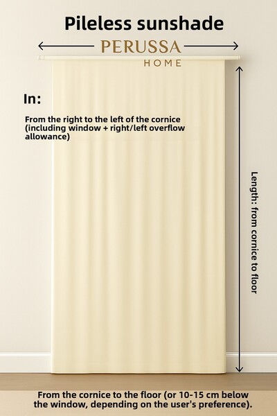 Asf Perussa Home Πρώτης Ποιότητας Σατέν Εκρού Αντηλιακό Μέγεθος X