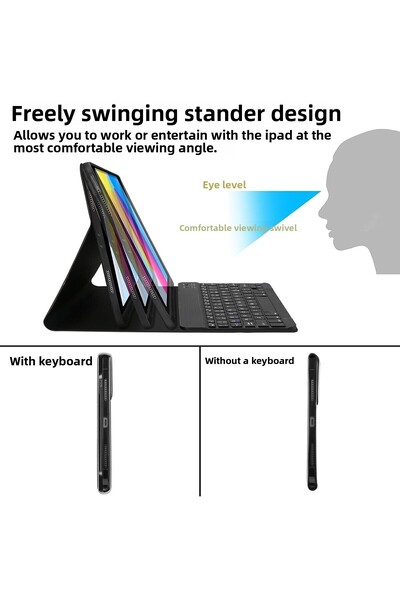 m.tk moveteck iPad 10. Generation & 11 A16 2025 Compatible Keyboard Case Wireless Bluetooth Pen
