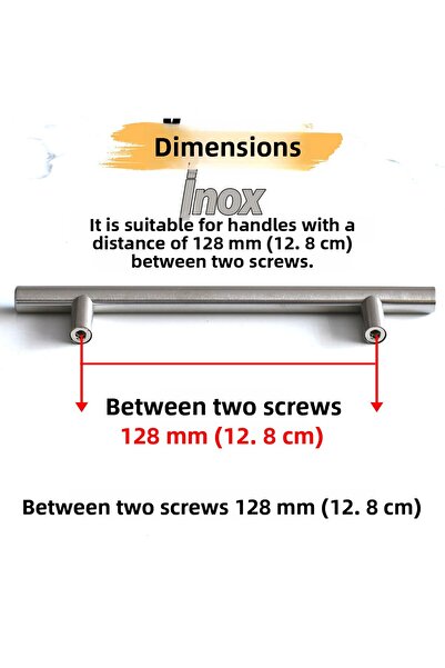 Badem10 Alteta 128 Mm Inox Metal 10 Buc Mobila Bucatarie Sertar Dulap Capac Dulap Mâner Mâner