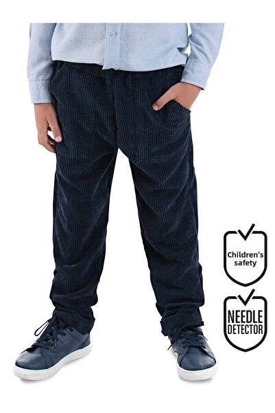 Denokids Corduroy Navy Blue Boy's Trousers