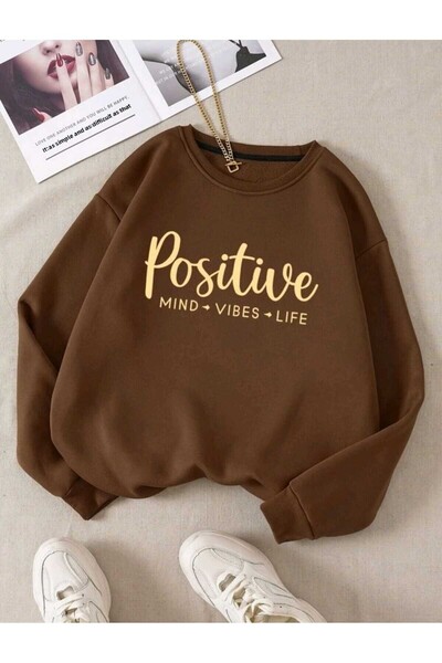 FAVORİST Mikina s pozitivním potiskem Crew Neck (SOFT).