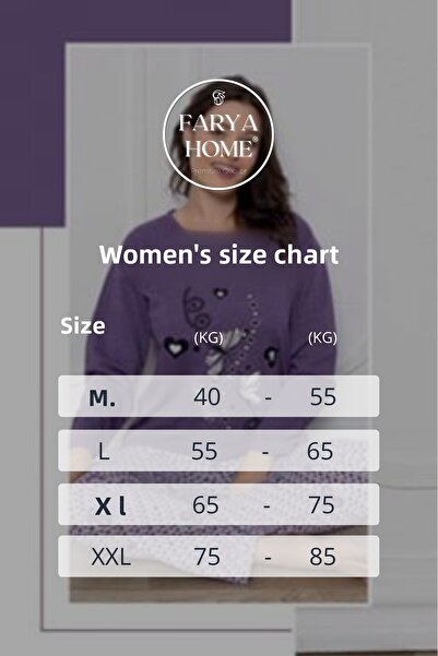 Farya Home Pamut mintás 2 szálas, hosszú ujjú téli pizsama szett