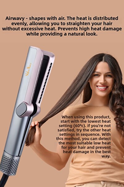 Shibowavy Airwavy Super Set Air Blowout Hair Straightener and Hair Styling Kit with 7 Heads