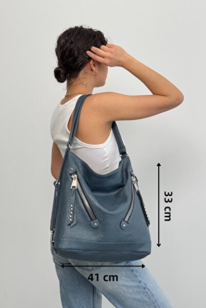 KIRASE PIELE MOALE DE CALITATE NOUĂ MULTISECȚIUNE DIMENSIUNE MARE RUCSAC ȘI GEANT DE UMĂR