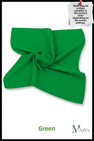 MAZEN Eșarfă din șifon simplu de culoare verde