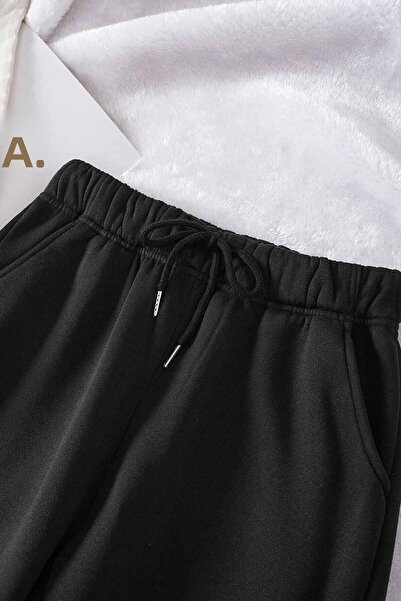 Merry See Rubber Leg High Waist Ribbon Inside Special Fabric Sweatpants Jogger
