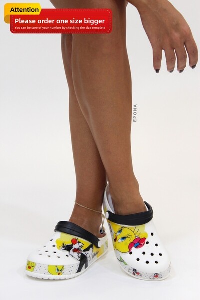 sepona Tweety Sylvester Daily Epona γυναικείες παντόφλες παραλίας Αντιολισθητική σόλα Νοσοκομειακή Νοσοκομειακή Ιατρός