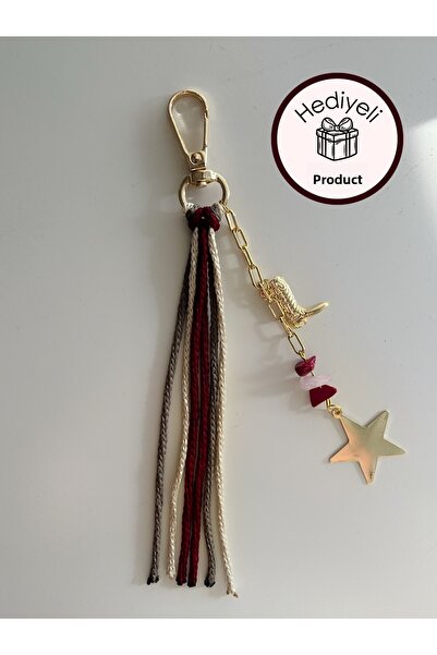 Poshy Atelier حقيبة مصنوعة يدويًا، حلية للسيارة، سلسلة مفاتيح، إكسسوار هدية