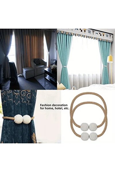 safestore 2 τμχ Μαγνητική θήκη κουρτινών - Πέρλες μπάλες και πόρπες για εσωτερική διακόσμηση