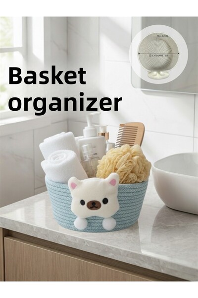 Dem Home Coș multifuncțional pentru plantare - Coș de baie - Coș pentru machiaj - Coș pentru prosoape Coș decorativ 25cm