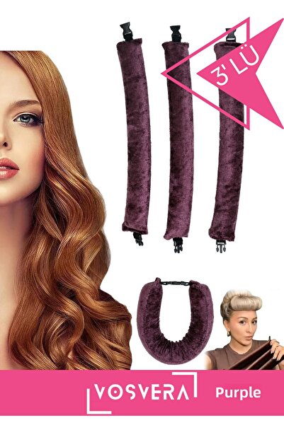 vosvera 3 buc Velvet Hair Wave Maker pentru coafarea părului, ondulator pentr...