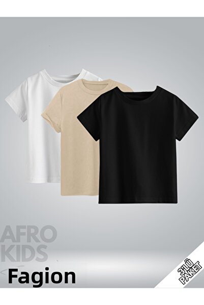 GLOWES Παιδικό μπλουζάκι Unisex 3 Pack Stich Back Printed Oversize