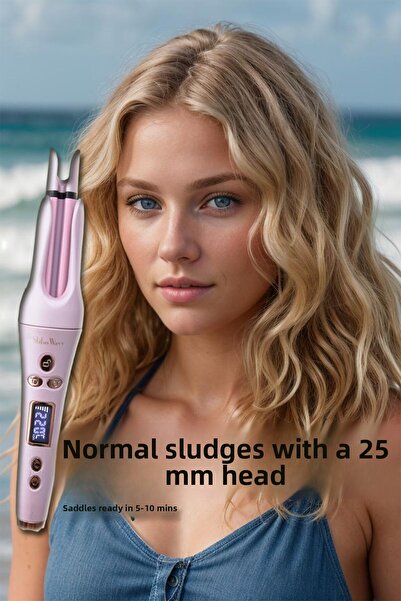 Shibowavy Automatic Hair Curling Iron with 3 Different Heads (Thick Water Wave Tongs 32Mm/25Mm/19Mm)