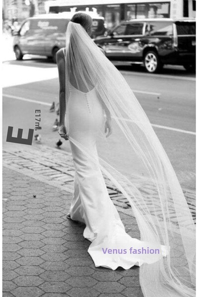 VENÜS MODA by Pınar Voal lung de 3 metri, lungime de 2 metri, voal de mireasă...