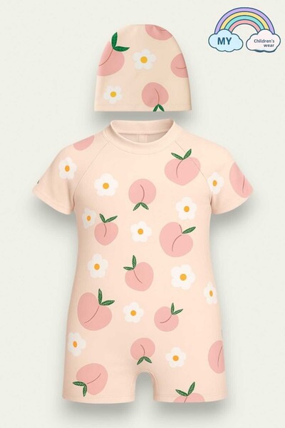 My Kids Wear Μαγιό για κορίτσια με μοτίβο χαρακτήρων με κρυφό φερμουάρ από ύφ...