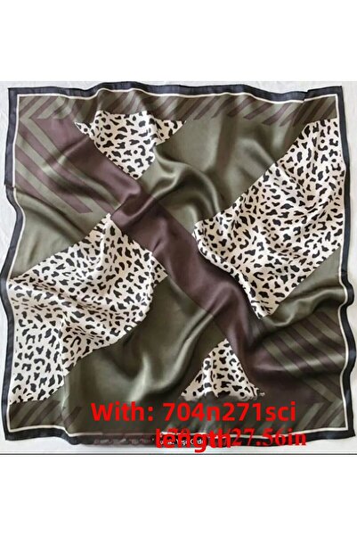 Dgt Luxury Boho Chic Leopard Print, Ηλιοφάνεια, Αντιανεμικό, Εκτύπωση διπλής όψης, Σάλι, Μαντήλι, Κασκόλ 70x70