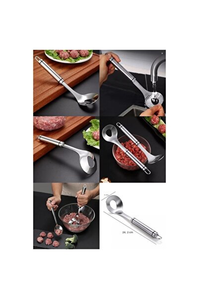Generic Brand Meatball Spoon - Meatball Scoop with Minced Meat - Dough Bite Pouring Spoon - Bite Spoon Serving Ladle