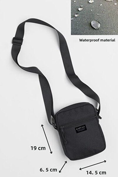 KAFFAA Τσάντα χειρός και ώμου Unisex με λουράκι και τσέπες με φερμουάρ - Ανδρ...