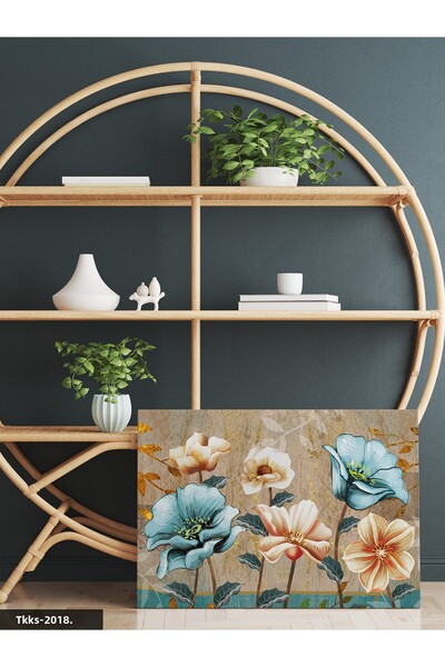 Evinemoda Εκτύπωση σε καμβά με λουλούδια-Εκτύπωση σε καμβά με λουλούδια