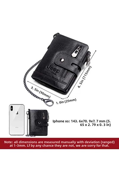 Jeep Leather Wallet 100% Genuine Leather with RFID Protection