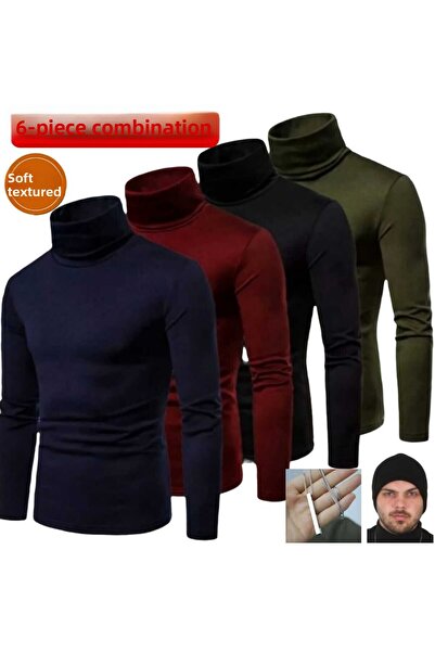 EMKA GİYİM 6 részes kombinált garbós pulóver sapka és nyaklánc