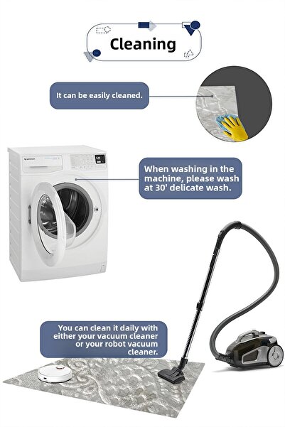 ALgorand Home Mink Color Non-Slip Based - Embossed Runner Living Room Carpet