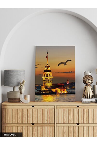 Evinemoda Единична картина с пейзаж - Гледка към картина върху платно