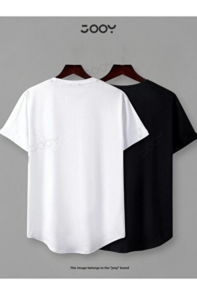 Jooy Company Sada 2 triček Brooklyn Jc s černým a bílým oválným střihem