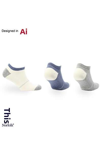 NORFOLK Детски чорапи Yogi Cotton Daily Comfort, 3 чифта, тъмносиньо/кремаво/сиво