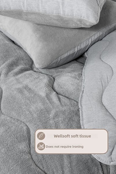 Elart Victor Comfort Sleeping Set Double Wellsoft 3 Piece (195X215 cm) Gray