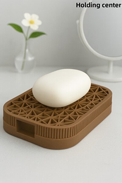 TUTACENTER Modern Soap Dish Stand with Japanese Kumiko Design