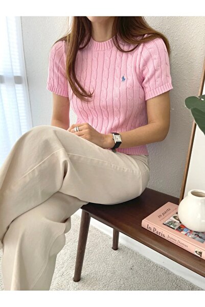 ASEZ BUTİK Dámská letní halenka z tenkého úpletu s krátkým rukávem