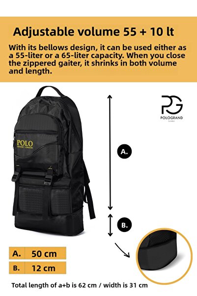 POLOGRAND London Eredeti fújtatós ortopéd kényelmi modell többszemű utazó utazási túrázás hegymászó kemping sport hátizsák