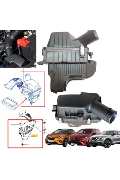 ZETOTO Clıo 5 Captur 2 1.3 Tce H5H Nissan Juke 1.O Dig-T Dct Air Filter Box