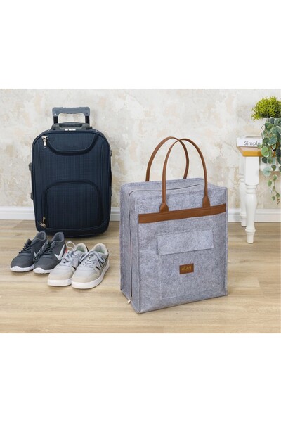 Epilons Leather Handle Shoe Travel Bag 04263