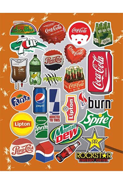 hediyenebak مجموعة ملصقات ذات طابع المشروبات |   ملصق للكمبيوتر المحمول والكمبيوتر الشخصي والتابلت والهاتف والدفتر ومجلة البوليت جورنال