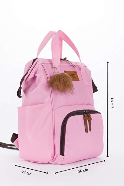 Lui Baby Mother Baby Care Backpack with Strap Attachment and Mommy Bag Shoulder Bag Set of 2 with Keychain Gift