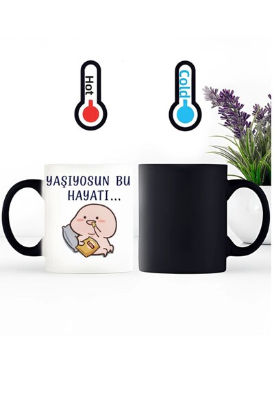 KEMAL İLHAN كوب بورسلين بوبو دودو بعبارة 'أنت تعيش هذه الحياة'