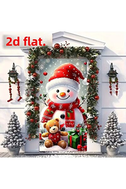 PROMISEBACKDROP2 زينة باب مرنة مقاس 190×75 سم، غطاء باب من القماش، ديكور عيد ...