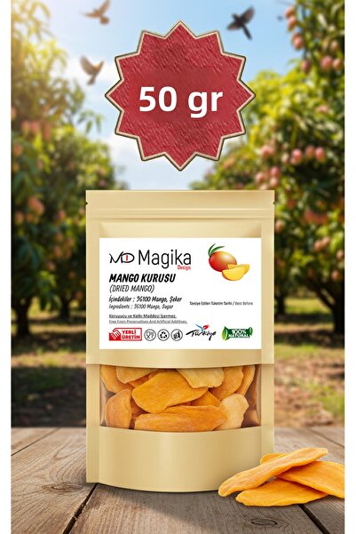 Magika Design 50 جرام من المانجو المجففة، مع إضافات السكر، صنع في تركيا، طبيع...