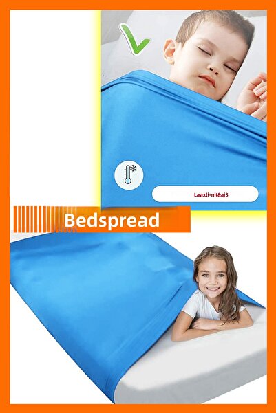 Bundeba Sensory Stretch Fabric Turquoise Single Sheet Elastic Duvet Cover Bedspread