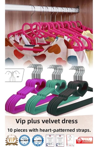 Vip Home Concept Market Ürünleri Umerașe pentru haine din catifea anti-alunec...