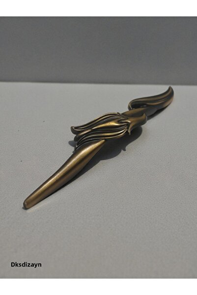 DKSDİZAYN Buket 128-160mm Heavy Metal Handle - Special Hand Opening Antique Yellow - Furniture Drawer Cabinet Handle Premium
