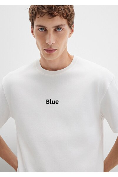 Mavi Λογότυπο Λευκό Basic Interlock T-Shirt Loose Fit / Χαλαρή Άνετη Κοπή 0613102-80194