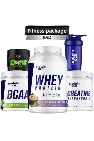 Proteinocean باقة اللياقة البدنية ميجا - مافن التوت الأزرق والتفاح الأخضر