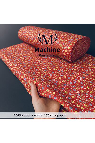 MEKİK MANİFATURA قماش بوبلين قطن 100% - عرض 170 سم - نقشة زهور