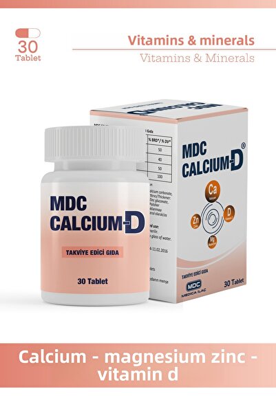 MDC Calcium D 30 Tablets - Vitamin D for Magnesium and Zinc